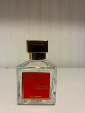 Baccarat Red Label Glass Perfume Bottle with Gold Cap